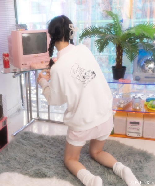 Heather(ヘザー)の「Esther Kim×Heather ロゴ刺繍SOX 184618(ソックス/靴下・レディース・オフホワイト/ブラック・ONE SIZE)」の3枚目の写真