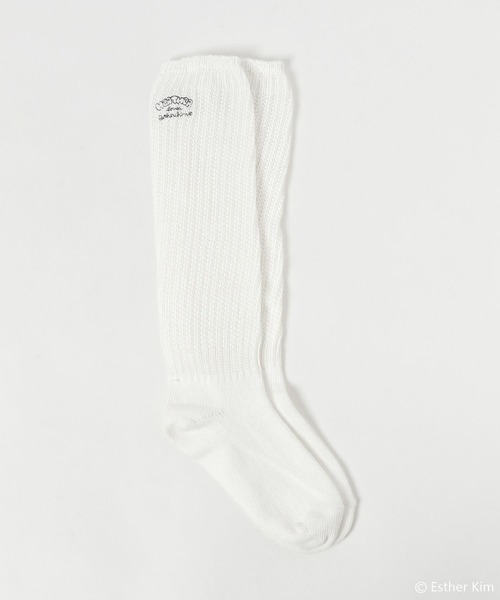 Heather(ヘザー)の「Esther Kim×Heather ロゴ刺繍SOX 184618(ソックス/靴下・レディース・オフホワイト/ブラック・ONE SIZE)」の9枚目の写真