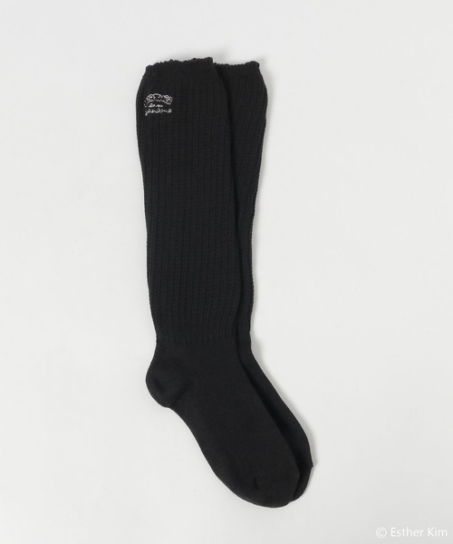 Heather(ヘザー)の「Esther Kim×Heather ロゴ刺繍SOX 184618(ソックス/靴下・レディース・オフホワイト/ブラック・ONE SIZE)」の10枚目の写真