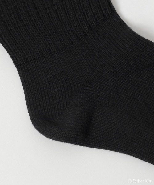 Heather(ヘザー)の「Esther Kim×Heather ロゴ刺繍SOX 184618(ソックス/靴下・レディース・オフホワイト/ブラック・ONE SIZE)」の11枚目の写真