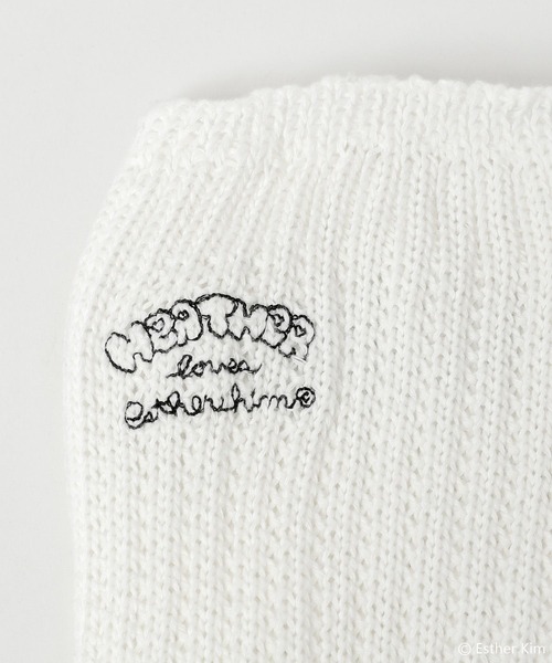 Heather(ヘザー)の「Esther Kim×Heather ロゴ刺繍SOX 184618(ソックス/靴下・レディース・オフホワイト/ブラック・ONE SIZE)」の14枚目の写真