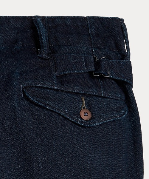 RRL(ダブル アール エル)の「オフィサー インディゴ ヘリンボーン パンツ(その他パンツ・メンズ・ネイビー系1・34/32/32/30/30/30/28/30/36/32/31/30/29/30/33/32/32/32/38/32)」の9枚目の写真