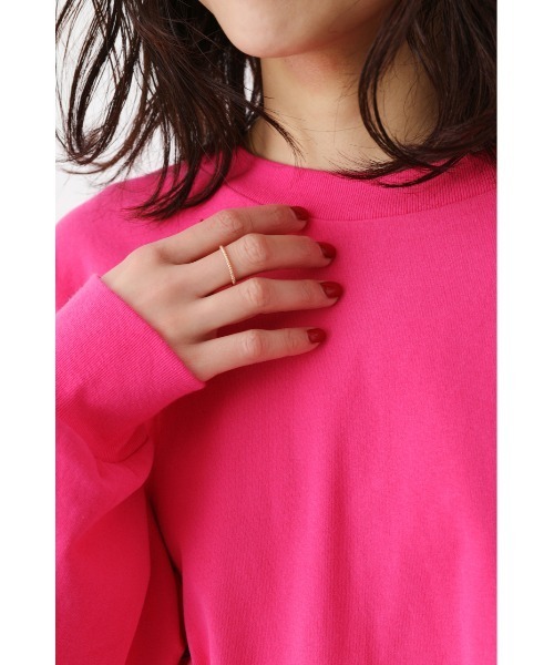 RODEO CROWNS WIDE BOWL（ロデオクラウンズワイドボウル）の「ステッチカラートップス（スウェット・レディース・ピンク/ブラック/オフホワイト/グリーン・FREE）」の17枚目の写真