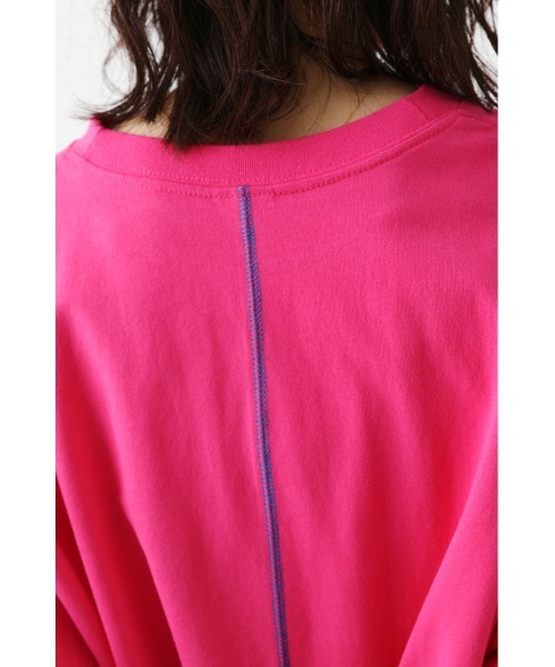 RODEO CROWNS WIDE BOWL（ロデオクラウンズワイドボウル）の「ステッチカラートップス（スウェット・レディース・ピンク/ブラック/オフホワイト/グリーン・FREE）」の18枚目の写真