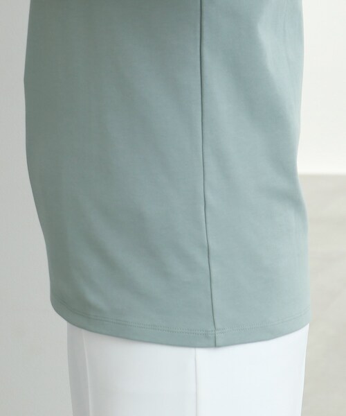 INDIVI（インディヴィ）の「◆【コットン100％/ロゴT/Vネック】メッセージTシャツ（Tシャツ/カットソー・レディース・ホワイト/ブラック/ライトグリーン/ベージュ・12/13/15 /34/38/19/05）」の11枚目の写真