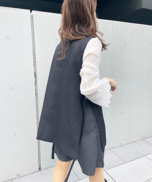 StyleSea（スタイルシー）の「サイドオープンベスト（ベスト・レディース・ブラック/アイボリー/ベージュ・MEDIUM）」の16枚目の写真