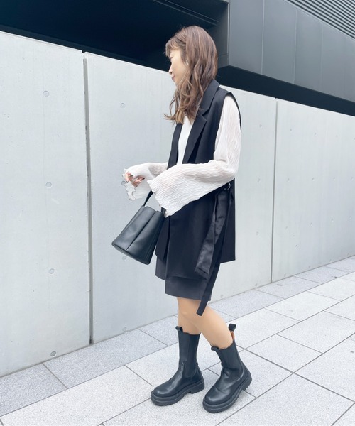 StyleSea（スタイルシー）の「サイドオープンベスト（ベスト・レディース・ブラック/アイボリー/ベージュ・MEDIUM）」の20枚目の写真