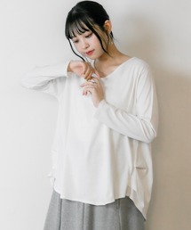 atONE 脇タックVネック長袖カットソー