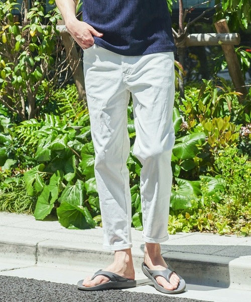 TETE HOMME(テットオム)の「【WEB限定】スリムテーパード カツラギクロップドパンツ(その他パンツ・メンズ・ブラック/ホワイト/ネイビー/ベージュ・SMALL/MEDIUM/LARGE/X-LARGE)」の18枚目の写真