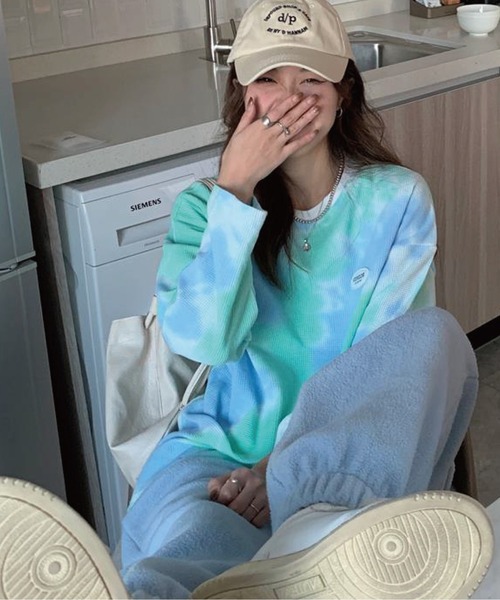 meJane(ミージェーン)の「タイダイロングスリーブプルオーバー(Tシャツ/カットソー・レディース・グリーン系/ピンク系/ネイビー×ホワイト・FREE)」の21枚目の写真