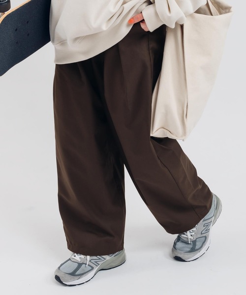 MUHET（ミュエータ）の「【セットアップ可能】アソート２タックパンツ（スラックス・レディース・ネイビー/ブラウン/グレー・X-LARGE/SMALL/MEDIUM）」の3枚目の写真