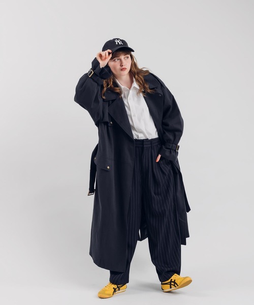 MUHET（ミュエータ）の「【セットアップ可能】アソート２タックパンツ（スラックス・レディース・ネイビー/ブラウン/グレー・X-LARGE/SMALL/MEDIUM）」の14枚目の写真