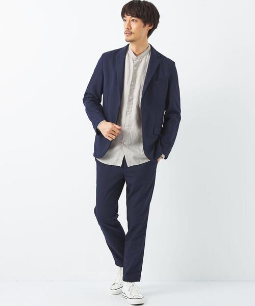 green label relaxing（グリーンレーベルリラクシング）の「トリコットツイル 2B ジャケット -ストレッチ・吸水速乾-（テーラードジャケット・メンズ・ベージュ/ネイビー/ダークグリーン・XS/M/L/XL/S）」の13枚目の写真