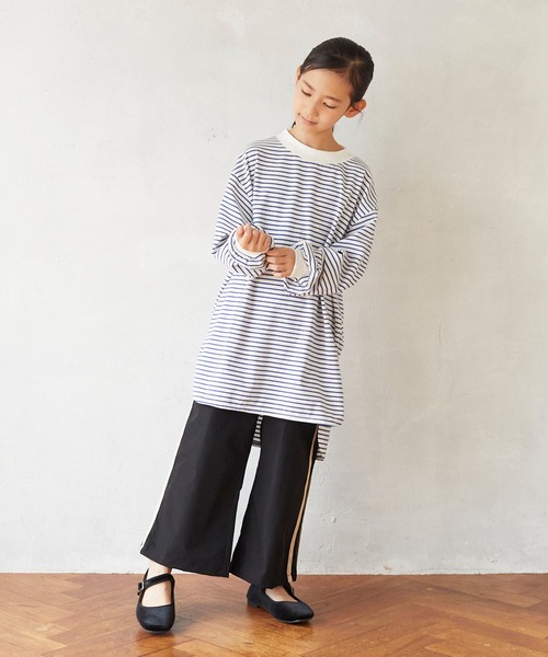 undeny.（アンディニ－）の「アンディニー ボーダー L/S Tシャツ（Tシャツ/カットソー・キッズ・ブラック/グリーン/ブルー・L/XL/M）」の6枚目の写真