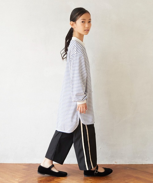 undeny.（アンディニ－）の「アンディニー ボーダー L/S Tシャツ（Tシャツ/カットソー・キッズ・ブラック/グリーン/ブルー・L/XL/M）」の8枚目の写真