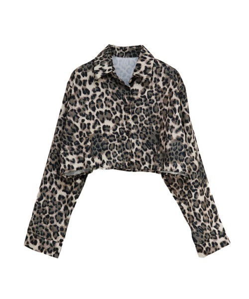 LVEU.(ラブユ.)の「Pattern cropped shirt / パターンクロップドシャツ(シャツ/ブラウス・レディース・レオパード/ゼブラ・FREE)」の13枚目の写真