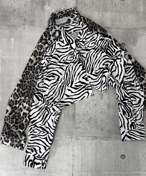 LVEU.(ラブユ.)の「Pattern cropped shirt / パターンクロップドシャツ(シャツ/ブラウス・レディース・レオパード/ゼブラ・FREE)」の14枚目の写真