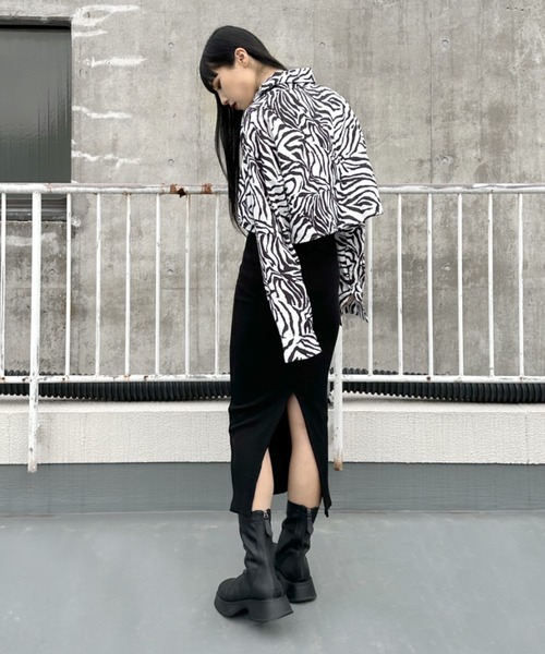 LVEU.(ラブユ.)の「Pattern cropped shirt / パターンクロップドシャツ(シャツ/ブラウス・レディース・レオパード/ゼブラ・FREE)」の20枚目の写真