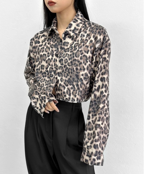 LVEU.(ラブユ.)の「Pattern cropped shirt / パターンクロップドシャツ(シャツ/ブラウス・レディース・レオパード/ゼブラ・FREE)」の11枚目の写真