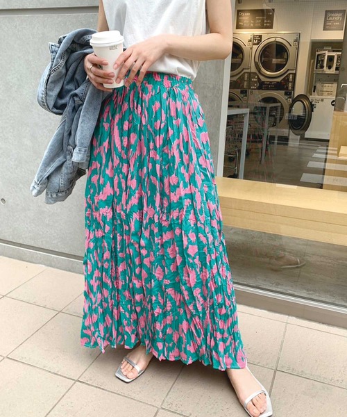 レオパード柄ロングスカート（スカート）｜CORNERS（コーナーズ）の