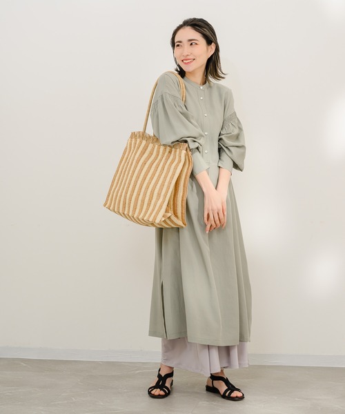 KATHARINE ROSS(キャサリンロス)の「【KATHARINE ROSS】シャーリングシャツワンピース(シャツワンピース・レディース・ブルー/ライトグレー・MEDIUM)」の10枚目の写真