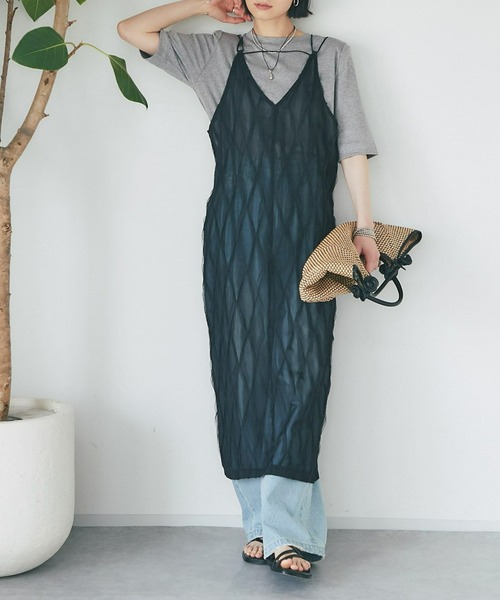 RIVE DROITE（リヴドロワ）の「女性らしいポイントが沢山/チュールキャミワンピース（ワンピース・レディース・ホワイト/ブラック・FREE）」の2枚目の写真