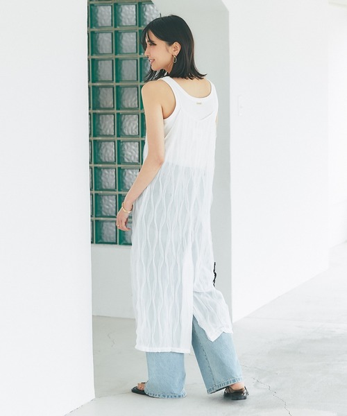 RIVE DROITE（リヴドロワ）の「女性らしいポイントが沢山/チュールキャミワンピース（ワンピース・レディース・ホワイト/ブラック・FREE）」の9枚目の写真