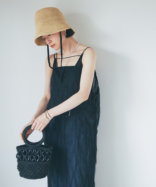 RIVE DROITE（リヴドロワ）の「女性らしいポイントが沢山/チュールキャミワンピース（ワンピース・レディース・ホワイト/ブラック・FREE）」の13枚目の写真