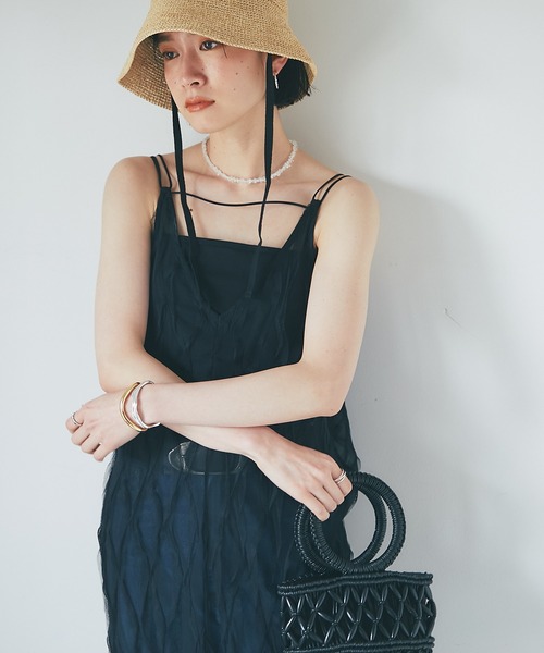 RIVE DROITE（リヴドロワ）の「女性らしいポイントが沢山/チュールキャミワンピース（ワンピース・レディース・ホワイト/ブラック・FREE）」の11枚目の写真