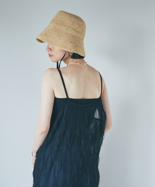 RIVE DROITE（リヴドロワ）の「女性らしいポイントが沢山/チュールキャミワンピース（ワンピース・レディース・ホワイト/ブラック・FREE）」の14枚目の写真