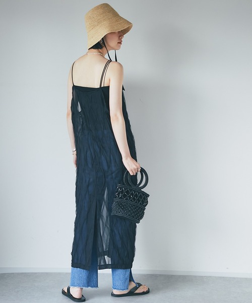 RIVE DROITE（リヴドロワ）の「女性らしいポイントが沢山/チュールキャミワンピース（ワンピース・レディース・ホワイト/ブラック・FREE）」の17枚目の写真