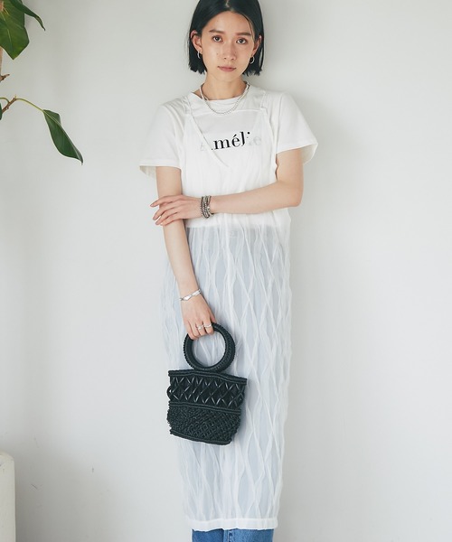 RIVE DROITE（リヴドロワ）の「女性らしいポイントが沢山/チュールキャミワンピース（ワンピース・レディース・ホワイト/ブラック・FREE）」の22枚目の写真