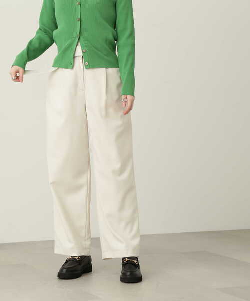 N.（N. Natural Beauty Basic）（エヌエヌナチュラルビューティーベーシック）の「【S Size Line】◆ハイウエストベルト付ストレートパンツ（スラックス・レディース・モカ/ナチュラル/ピンク・SMALL/MEDIUM）」の15枚目の写真