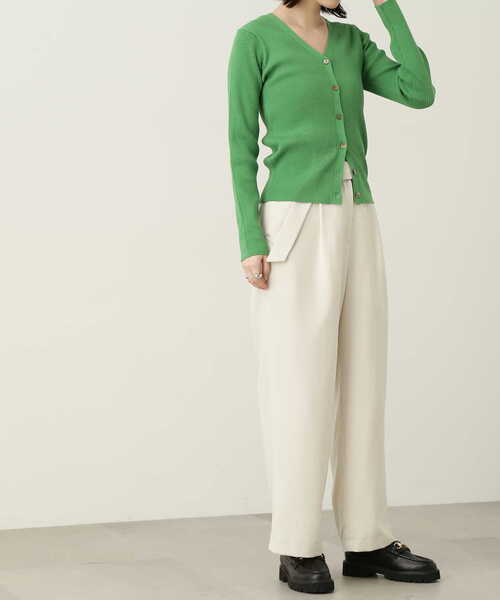 N.（N. Natural Beauty Basic）（エヌエヌナチュラルビューティーベーシック）の「【S Size Line】◆ハイウエストベルト付ストレートパンツ（スラックス・レディース・モカ/ナチュラル/ピンク・SMALL/MEDIUM）」の16枚目の写真