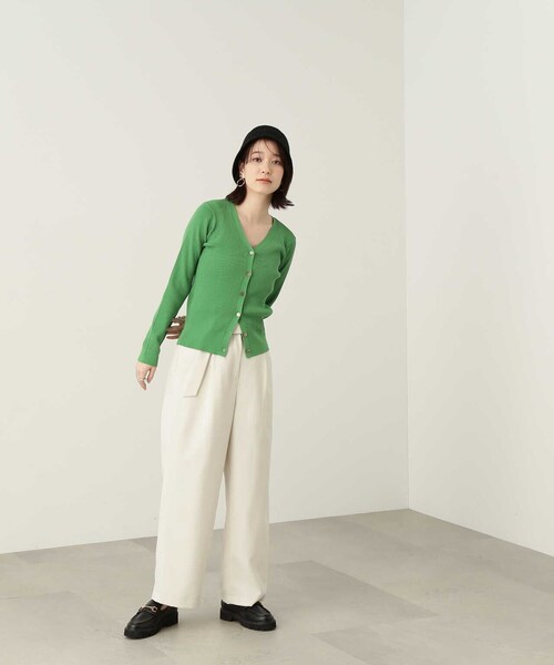 N.（N. Natural Beauty Basic）（エヌエヌナチュラルビューティーベーシック）の「【S Size Line】◆ハイウエストベルト付ストレートパンツ（スラックス・レディース・モカ/ナチュラル/ピンク・SMALL/MEDIUM）」の18枚目の写真
