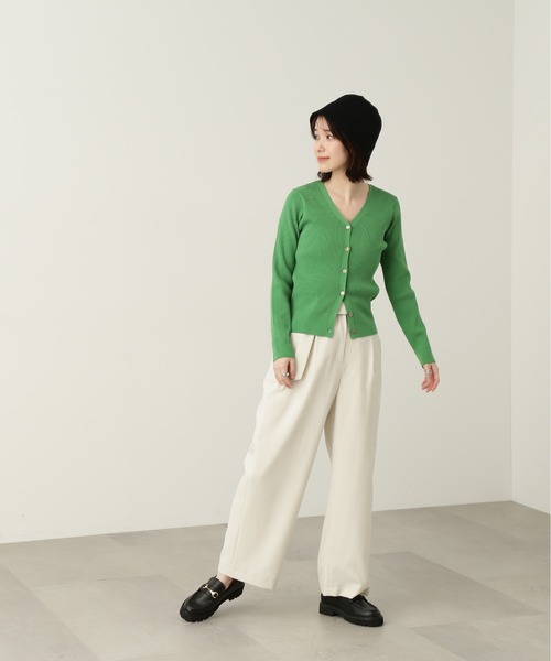 N.（N. Natural Beauty Basic）（エヌエヌナチュラルビューティーベーシック）の「【S Size Line】◆ハイウエストベルト付ストレートパンツ（スラックス・レディース・モカ/ナチュラル/ピンク・SMALL/MEDIUM）」の9枚目の写真