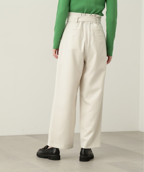 N.（N. Natural Beauty Basic）（エヌエヌナチュラルビューティーベーシック）の「【S Size Line】◆ハイウエストベルト付ストレートパンツ（スラックス・レディース・モカ/ナチュラル/ピンク・SMALL/MEDIUM）」の12枚目の写真