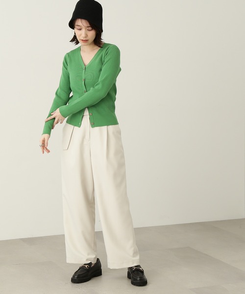 N.（N. Natural Beauty Basic）（エヌエヌナチュラルビューティーベーシック）の「【S Size Line】◆ハイウエストベルト付ストレートパンツ（スラックス・レディース・モカ/ナチュラル/ピンク・SMALL/MEDIUM）」の10枚目の写真