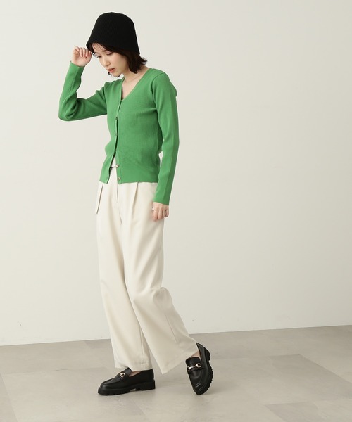 N.（N. Natural Beauty Basic）（エヌエヌナチュラルビューティーベーシック）の「【S Size Line】◆ハイウエストベルト付ストレートパンツ（スラックス・レディース・モカ/ナチュラル/ピンク・SMALL/MEDIUM）」の4枚目の写真