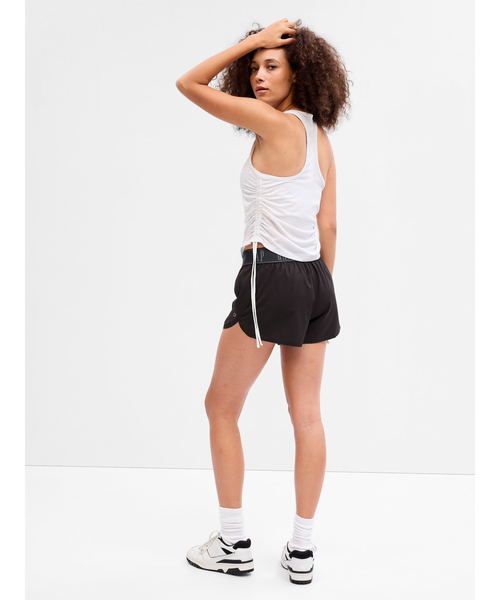 GAP(ギャップ)の「GapFit 起毛ジャージー ルーシュ タンクトップ(タンクトップ・レディース・ホワイト/グリーン/ブラック・M/S/L/XXS/XS)」の6枚目の写真