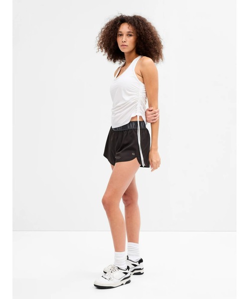 GAP(ギャップ)の「GapFit 起毛ジャージー ルーシュ タンクトップ(タンクトップ・レディース・ホワイト/グリーン/ブラック・M/S/L/XXS/XS)」の2枚目の写真