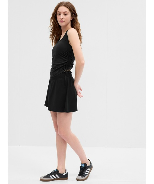 GAP(ギャップ)の「GapFit 起毛ジャージー ルーシュ タンクトップ(タンクトップ・レディース・ホワイト/グリーン/ブラック・M/S/L/XXS/XS)」の1枚目の写真