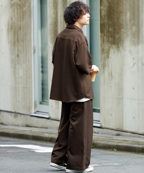 オーバーサイズボックスシャツ　ブラウン CAVE Online Shop ｜セレクトショップCAVE大阪 / STUDIO NICHOLSON