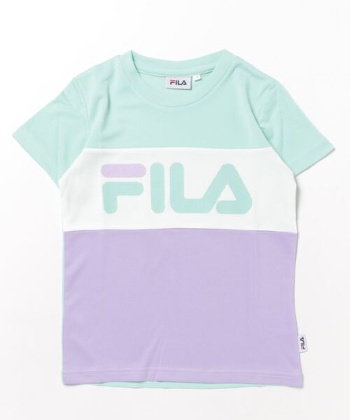 FILA（フィラ）の「【FILA:フィラ】キッズドライピケ半袖Tシャツ（Tシャツ/カットソー・キッズ・ミント/オフホワイト・130/140/150/160）」の7枚目の写真