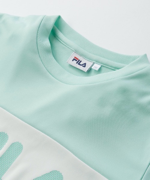 FILA（フィラ）の「【FILA:フィラ】キッズドライピケ半袖Tシャツ（Tシャツ/カットソー・キッズ・ミント/オフホワイト・130/140/150/160）」の5枚目の写真