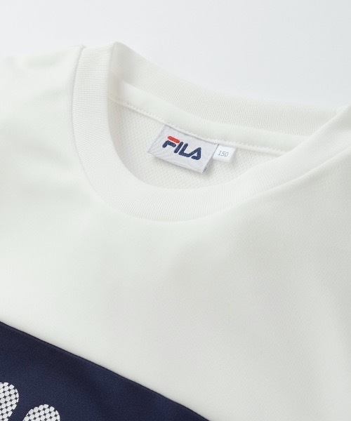 FILA（フィラ）の「【FILA:フィラ】キッズドライピケ半袖Tシャツ（Tシャツ/カットソー・キッズ・ミント/オフホワイト・130/140/150/160）」の9枚目の写真