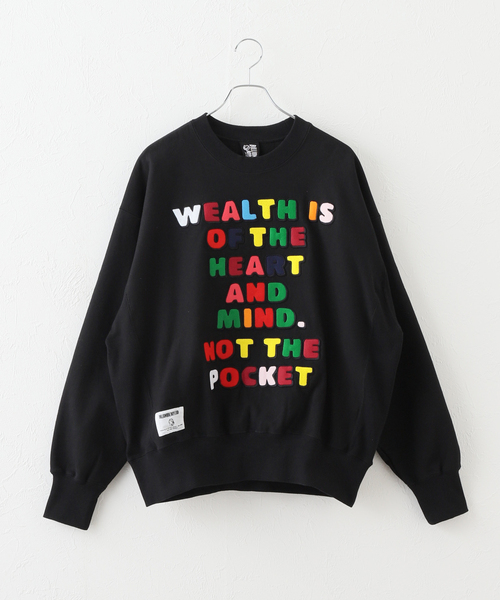 BILLIONAIRE BOYS CLUB(ビリオネア・ボーイズ・クラブ)の「【BILLIONAIRE BOYS CLUB】CHENILLE PRINT LOGO REVERSE WEAVE(スウェット・メンズ・ブラック・MEDIUM)」の1枚目の写真