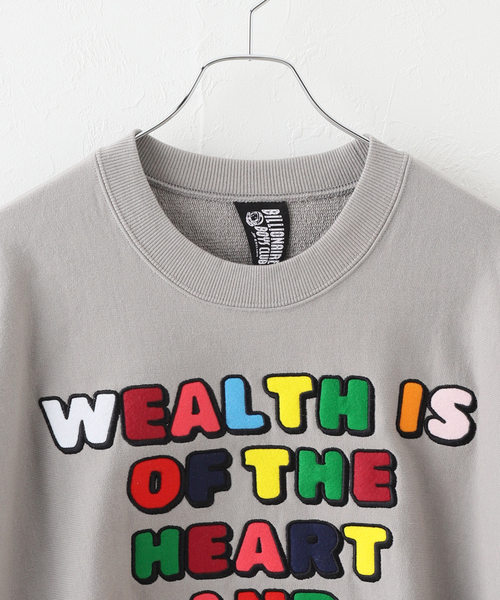 BILLIONAIRE BOYS CLUB(ビリオネア・ボーイズ・クラブ)の「【BILLIONAIRE BOYS CLUB】CHENILLE PRINT LOGO REVERSE WEAVE(スウェット・メンズ・ブラック・MEDIUM)」の4枚目の写真