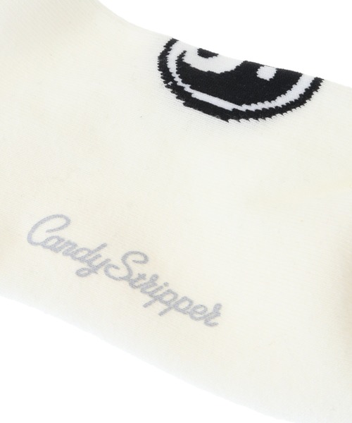 Candy Stripper（キャンディストリッパー）の「CANDY GRAFFITI RIB ソックス（ソックス/靴下・レディース・ブラック/オフホワイト/ライトブルー・FREE）」の5枚目の写真