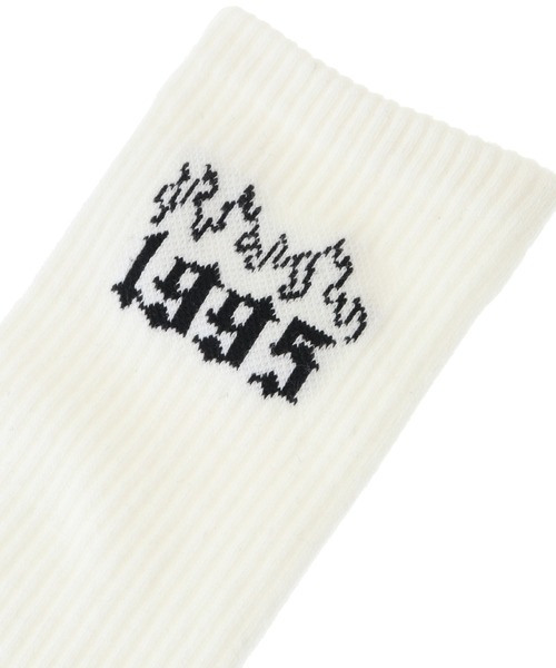 Candy Stripper（キャンディストリッパー）の「CANDY GRAFFITI RIB ソックス（ソックス/靴下・レディース・ブラック/オフホワイト/ライトブルー・FREE）」の9枚目の写真